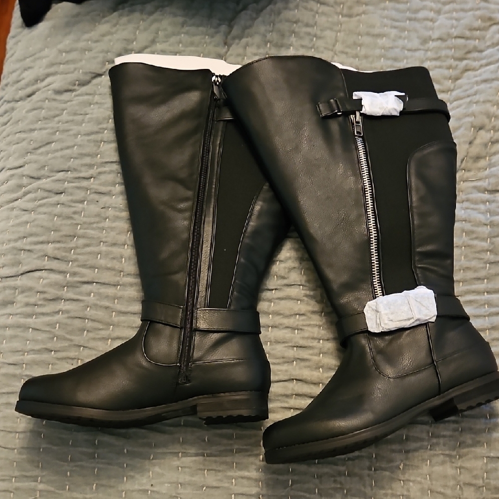 New, Torrid, Black Knee-High, Extra Wide-Calf Boots, Sz. 8.5WW